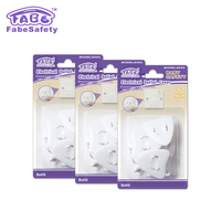 FabeSafety E055 Cache-prise électrique de sécurité pour bébé en plastique ABS certifié BSCI - Nouveau design innovant Blanc/Couleur personnalisée