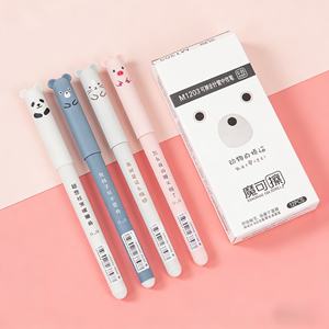 Nouvel Arrivage Stylo Gel Effaçable Bleu à Encre Aqueuse Pointe Aiguille 0,5 mm avec Logo Personnalisé, Capuchon en Plastique <span class=keywords><strong>au</strong></span> Design Mignon et Gomme à Effacer Intégrée pour Étudiants - Product Image 6