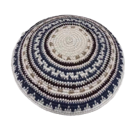 Sombrero de kipá tejido a mano DMC, kipá de punto de hilo fino, gorro de calavera de ganchillo a mano DMC 100% algodón Kippah Yamaka Kippa Yarmulke