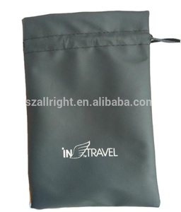 Black PU Leather <b>Drawstring</b> <b>Pouch</b> Bag for Gifts Economical with Screen Printing Surface Handling - Product Image 2