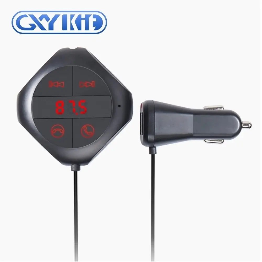 GXYKIT araç kiti MP3 çalar ses kablosuz FM verici modülatör ile USB/SD ve MMC hafıza kartı LCD kontrol araba mp3 çalar