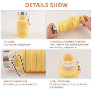 Gobelets pliables en silicone de qualité alimentaire pour la vente en gros – Gobelets de voyage - Product Image 4