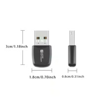 Adaptateur WiFi USB 2.0 sans fil 300 Mbps, clé WiFi Plug and Play, carte réseau LAN pour ordinateur de bureau, ordinateur portable
