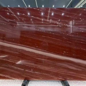 Dalle de marbre Rosso Seta poli moderne pour salle de bain intérieure, lavabo, escaliers, revêtement de sol, salle à manger, comptoir de cuisine, villa, appartement - Product Image 3