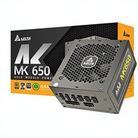 Alimentation PC DELTA MK650 650W certifiée Or entièrement modulaire 80PLUS Gold, sortie 12V unique, 20+4 broches, 4 ports, pour ordinateur de bureau et serveur