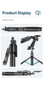 Trépied à <span class=keywords><strong>selfie</strong></span> de bonne qualité, trépied extensible tout-en-un pour téléphone avec télécommande sans fil, rotation à 360° pour <span class=keywords><strong>iPhone</strong></span> - Product Image 2