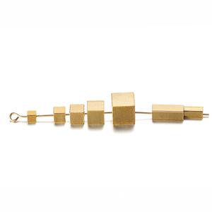 Accesorios de joyería DIY, cuentas espaciadoras de metal en forma de cubo, chapadas en oro y acero, para la fabricación de pulseras, 20 piezas de cada color. - Product Image 5