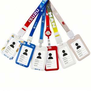 Custom Wholesale Woven Nylon Sublimation Neck Strap Keychain Lanyards With Logo Custom and Id Badge Holder - Product Image 1