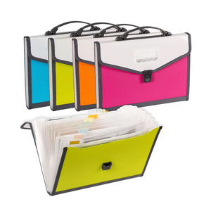 A4 <span class=keywords><strong>Foolscap</strong></span> gia cố nhựa 13 Pocket mở rộng tập tin thư mục với xử lý và khâu cạnh - Product Image 1