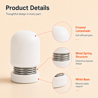 Yarrae Nouvelle lampe de nuit LED rouge 625~630nm, rechargeable par USB, commande par pression, 3 niveaux de luminosité, lampes de nuit pour chambre à coucher