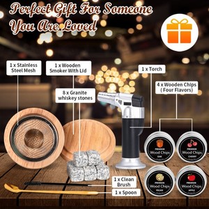 Cocktail <strong>Smoker</strong> Kit With Torch Wood <strong>Whiskey</strong> <strong>Smoker</strong> 4 Kinds of Wood Chips Infuse Kit Set Wine Drink for <strong>Whiskey</strong> Stone - Product Image 2