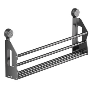 Étagère de rangement pour salle de bain Kim Hyun à 2 niveaux, fixation murale par ventouse, pour pantoufles et chaussures, montage en coin, design durable - Product Image 2