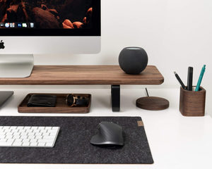 Supporto per Monitor in Legno di Noce Personalizzato con Ripiano Estensibile <span class=keywords><strong>e</strong></span> Capacità di Carico di 7kg, <span class=keywords><strong>Scrivania</strong></span> per Laptop di Origine Cinese - Product Image 3