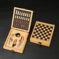 Ensemble d'ouvre-bouteilles de luxe moderne fait main avec boîte en bambou, tire-bouchon haut de gamme et accessoires pour le vin, cadeau pour les entreprises et la maison