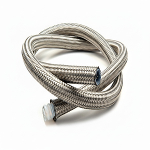PTFE Braided Hose SAE100 R14 High Temperature Pressure Stainless Steel Wire 316L AN6 Corrugated Durable For Medical Devices - Product Image 1
