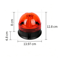 Feux de signalisation LED 40W, lumière stroboscopique d'avertissement, montage magnétique à vis, boîtier en polycarbonate, lumière clignotante ambre, IP65, alerte de sécurité pour véhicules