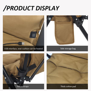 Chaise pliante de camping et de plage inclinable avec coussin, en aluminium léger, du fabricant de mobilier d'extérieur – Offre spéciale - Product Image 5