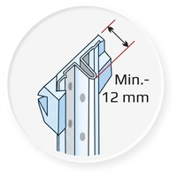 Guide de nivellement à bon prix pour plâtre et enduit, en acier galvanisé 6 mm x 2,5 m, crée une base parfaitement plane pour le plâtrage