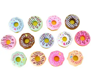 Gros Simulation Résine Donuts Pain Charmes Pendentifs Kawaii chocolat Donut Artisanat Accessoires DIY Décor Téléphone Cas