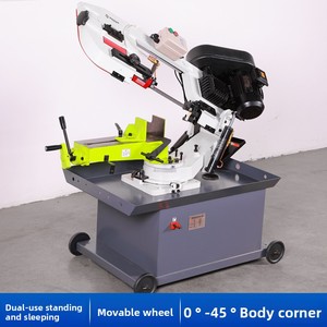 Scie à ruban semi-automatique hydraulique 220V en acier 2,5KW portable multifonctionnelle petite horizontale pour la découpe des métaux - Product Image 1