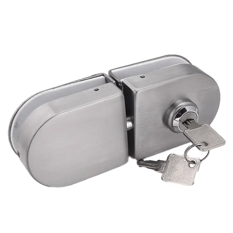 Sliding Security No Holes Lock For Tempered Glass Door