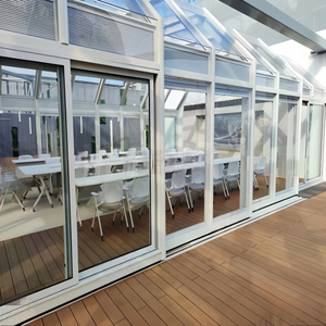 Villa in alluminio di fascia alta con struttura in vetro con struttura in alluminio e Design moderno con chiusura di apertura/chiusura mobile presenta una vita orientata al sole - Product Image 4