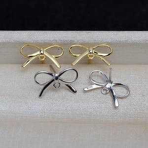 Boucles d'oreilles en argent S925 avec 5-6 perles, accessoires de bricolage pour femmes, porte-bijoux vide personnalisé, trouvailles et composants de bijoux - 1029 - Product Image 1