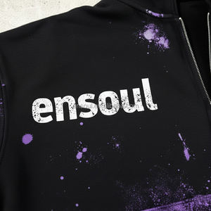 Felpa con Cappuccio OEM Hip Hop Casual Personalizzata, Effetto Lavaggio Acido, Taglio Corto e Squadrato, con Zip e Logo Stampato, Finitura Spray per Uomo - Product Image 2