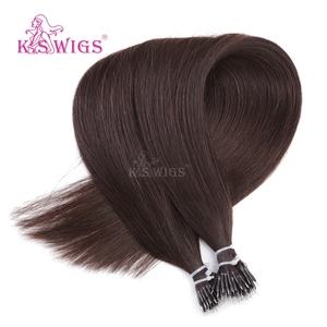 Wholesale 100% Chinese Remy Hair Nano Ring Cuticle Aligned Virgin Double Drawn No Shedding Soft Dark Color Natural Straight Hair - Product Image 1