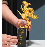 Mode Dragon Design personnalisé de haute qualité personnalisé cristal artisanat trophée décoration de la maison prix pour les événements sportifs trophée