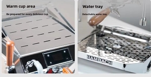 Macchina per <span class=keywords><strong>Caffè</strong></span> Espresso Semi-Automatica in Acciaio Inox, 9 Bar di Pressione, per Uso Domestico e Commerciale, Display Touch Screen - Product Image 4