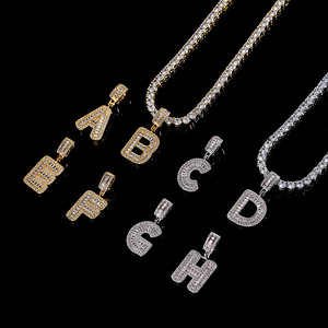 <span class=keywords><strong>Collar</strong></span> <span class=keywords><strong>con</strong></span> Iniciales Personalizadas NUOYA para <span class=keywords><strong>Hombre</strong></span>, <span class=keywords><strong>con</strong></span> Piedras Baguette, Estilo Hip Hop, Colgante <span class=keywords><strong>con</strong></span> Nombre, Joyería Personalizada - Product Image 5