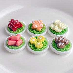 Accessoires en résine brillants en forme de <span class=keywords><strong>jambon</strong></span>, maïs et accompagnement pour hot pot, pour décorations de coques de téléphone DIY, accessoires pour cheveux et autocollants - Product Image 2