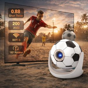 Proyector LCD de Estilo Fútbol para Exteriores con Sistema Whale OS 2026, Soporte con Rotación de 180 Grados y Tiro Corto de 0.88 - Product Image 1