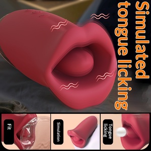 Estimulador de vibración con simulación de lengua grande que lame, vibrador para mujeres, producto para adultos. - Product Image 2
