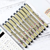 Guangna Meilleures ventes Stylo à encre permanente noire à pointe fine, fineliner pour croquis et dessin, effaçable sur papier, ensemble de stylos manga, vente en gros mixte, usine personnalisée