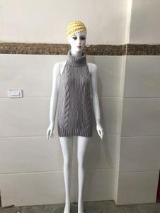 Suéter Sexy para Mujer Ecowalson, Suéter de Punto sin Mangas con Espalda Descubierta y Cuello Alto, Vestido de Cosplay de <span class=keywords><strong>Virgin</strong></span> <span class=keywords><strong>Killer</strong></span> - Product Image 4