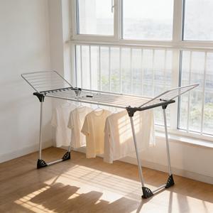 Séchoir à <span class=keywords><strong>linge</strong></span> pliable à ailes de mouette, grande capacité, support de séchage pour <span class=keywords><strong>linge</strong></span>, séchoir à <span class=keywords><strong>linge</strong></span> pliant en métal antirouille - Product Image 1