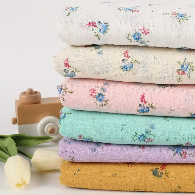 Vải Cotton Jacquard In Co Giãn Thoải Mái Xuân/Hè Nhỏ Tươi Áo Sơ Mi Nữ Vải 510