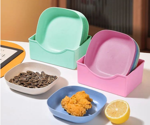 10 pièces de vaisselle multifonctionnelle en plastique pour os, fruits, desserts, sushis, gâteaux, salades, assiettes de table, assiettes à déchets - Product Image 3