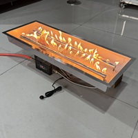 Kit de brûleur à gaz rectangulaire en acier inoxydable de 29 pouces avec télécommande pour foyer extérieur