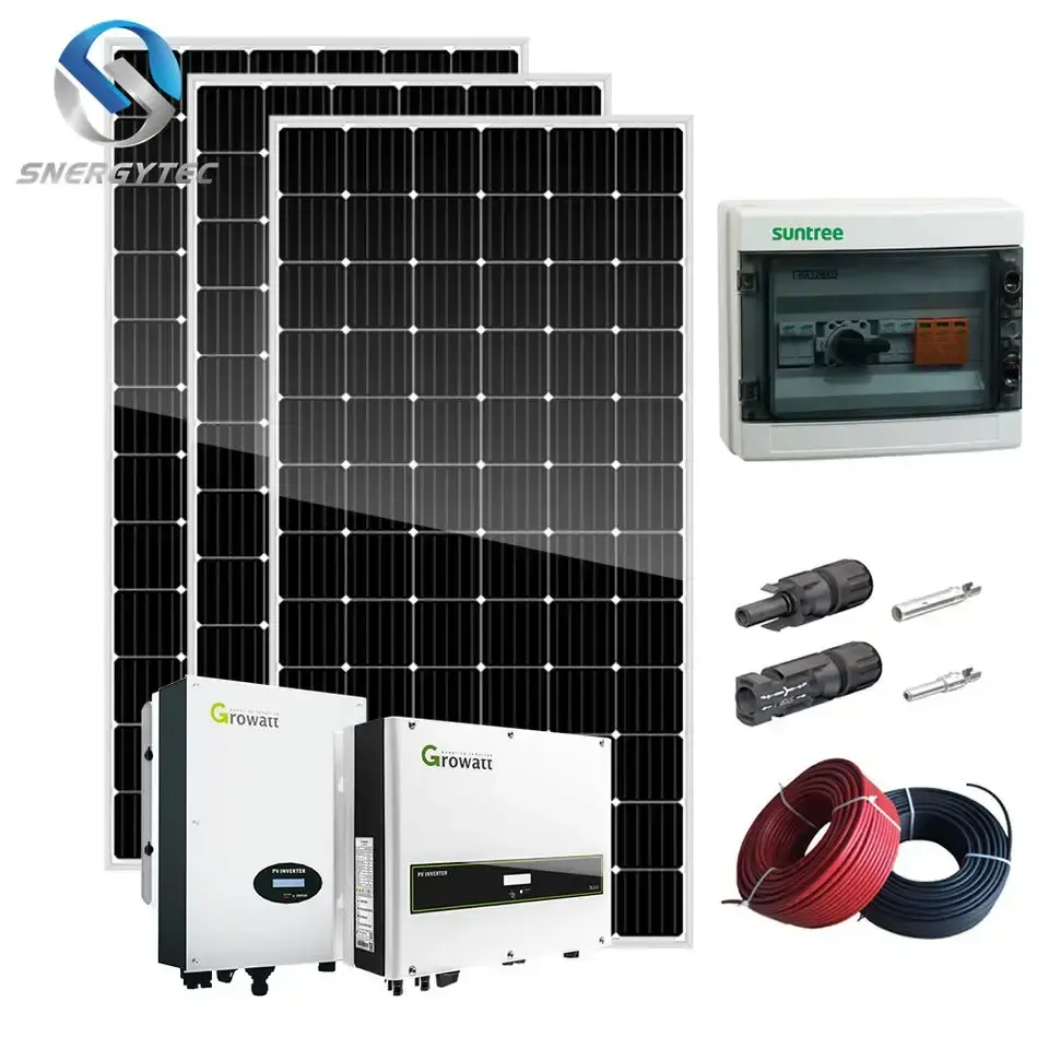 Sản phẩm phổ biến 5KW năng lượng mặt trời hệ thống năng lượng điện trên lưới Bảng điều chỉnh Kit cho cá nhân sử dụng nhà