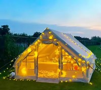 Tente de camping gonflable familiale, installation facile, 4 saisons, imperméable, coupe-vent, tente d'extérieur