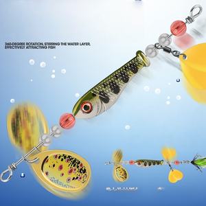 SNEDA 12g Spinner Baits Lames composites à manivelle en gros avec attracteurs de plumes pour la pêche transfrontalière du marlin et de la carpe - Product Image 6