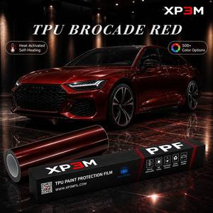 ฟิล์มใสกันรอยรถยนต์ XP3M OEM Brocade สีแดงเงา TPU ความหนา 7.5 มิล ซ่อมแซมตัวเองได้ ป้องกันรอยขีดข่วน ป้องกันสีเหลือง พร้อมช่องระบายอากาศ - Product Image 1