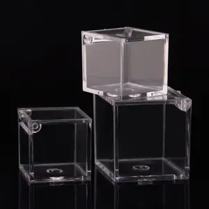 고품질 사각 명확한 아크릴 저장 전시 상자 플라스틱 상자