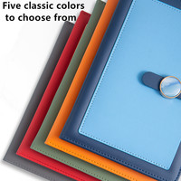 Ensemble cadeau d'affaires en cuir PU, carnet à reliure thermique A5 (100 feuilles), stylo à bille métallique et tasse isotherme - Option de logo personnalisé