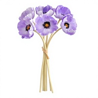 Bouquet de chrysanthèmes artificiels réalistes, arrangement de fleurs en soie, plus de 30 tiges, décoration florale faite à la main pour mariage et maison