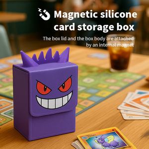 Boîte <span class=keywords><strong>de</strong></span> rangement pour cartes <span class=keywords><strong>de</strong></span> jeu, étui <span class=keywords><strong>de</strong></span> protection en silicone <span class=keywords><strong>de</strong></span> qualité supérieure, organisateur portable pour cartes à collectionner, cartes <span class=keywords><strong>de</strong></span> jeu <span class=keywords><strong>de</strong></span> <span class=keywords><strong>société</strong></span> - Product Image 2