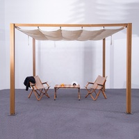 Pergola moderne en bois pour l'extérieur, kits de pergola à toit à lames orientables